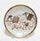 Vintage Chinese Porcelain Elephant Charger With Gilt & Chrystaline Glaze