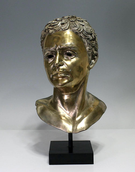 Classical Bronze Bust of an Greco Roman Senator, a Figure of Importance