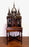 Monumental Vintage Architectural Mahogany Birdcage on Table Stand